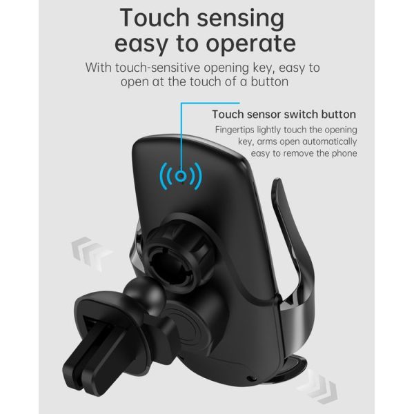 F3 Car Electric Infrared Sensor Wireless Charger Bracket (Red) - Image 19
