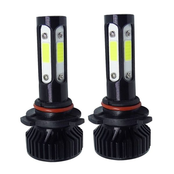 V4 9005 2 PCS DC9-36V 22W 2500LM 6000K White Light IP68 Car LED Headlight Lamps (Black)