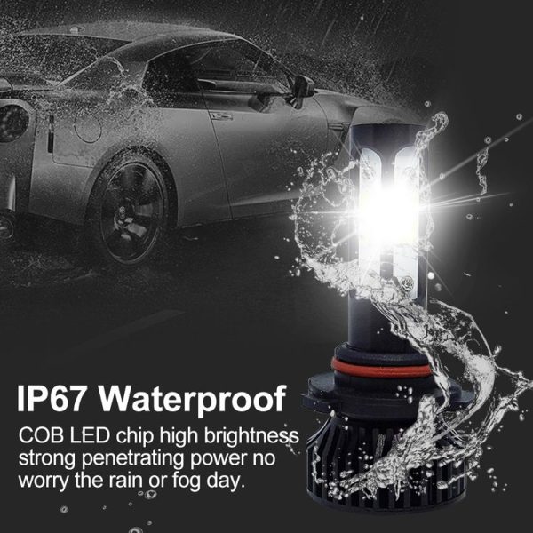 V4 9005 2 PCS DC9-36V 22W 2500LM 6000K White Light IP68 Car LED Headlight Lamps (Black) - Image 11