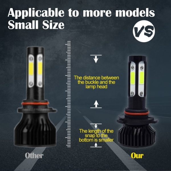V4 9005 2 PCS DC9-36V 22W 2500LM 6000K White Light IP68 Car LED Headlight Lamps (Black) - Image 8