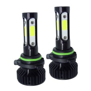 V4 9006 2 PCS DC9-36V 22W 2500LM 6000K White Light IP68 Car LED Headlight Lamps (Black)