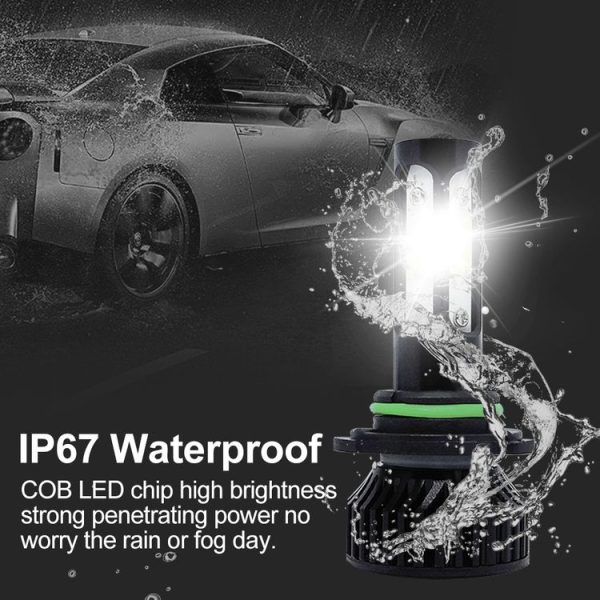 V4 9006 2 PCS DC9-36V 22W 2500LM 6000K White Light IP68 Car LED Headlight Lamps (Black) - Image 11