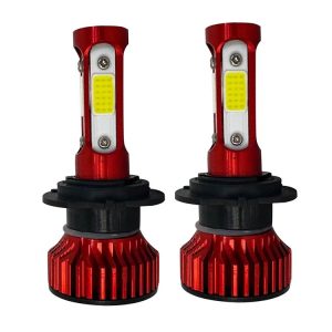V4 H7 2 PCS DC9-36V 22W 2500LM 8000K Ice Blue Light IP68 Car LED Headlight Lamps (Red)