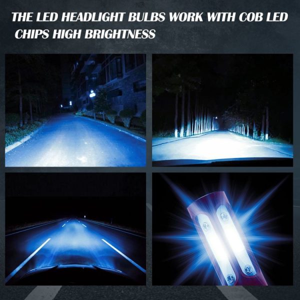 V4 H8 / H9 / H11 2 PCS DC9-36V 22W 2500LM 8000K Ice Blue Light IP68 Car LED Headlight Lamps (Red) - Image 15