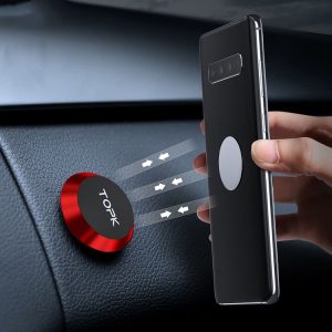 TOPK D21 Car Mobile Phone Holder Magnetic Universal In-car Phone Holder Stand (Red)