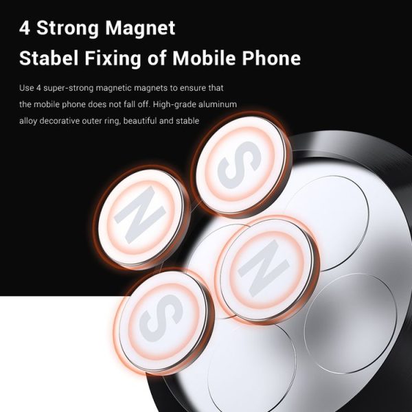 TOPK D21 Car Mobile Phone Holder Magnetic Universal In-car Phone Holder Stand (Red) - Image 4