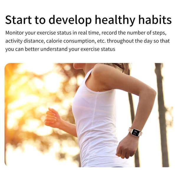 ZL13 1.22 inch Color Screen IP67 Waterproof Smart Watch, Support Sleep Monitor / Heart Rate Monitor / Menstrual Cycle Reminder, Style: Red Leather Strap - Image 10