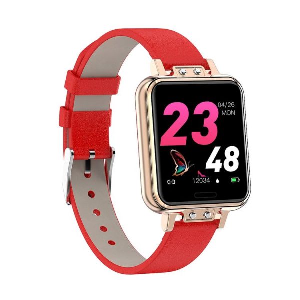 ZL13 1.22 inch Color Screen IP67 Waterproof Smart Watch, Support Sleep Monitor / Heart Rate Monitor / Menstrual Cycle Reminder, Style: Red Leather Strap - Image 2