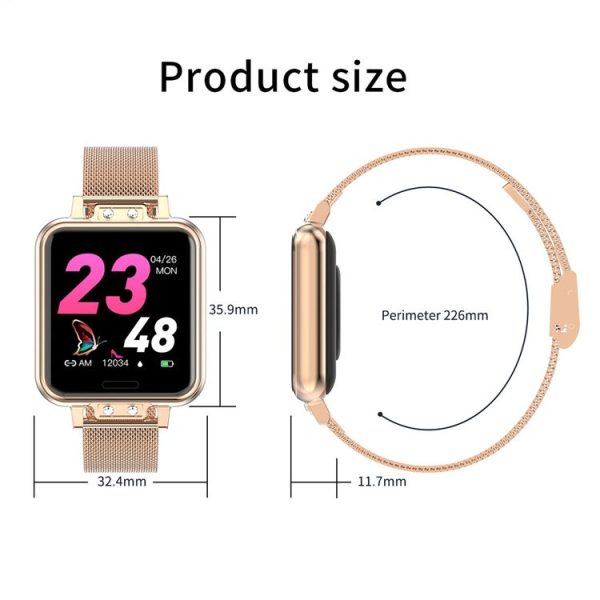 ZL13 1.22 inch Color Screen IP67 Waterproof Smart Watch, Support Sleep Monitor / Heart Rate Monitor / Menstrual Cycle Reminder, Style: Red Leather Strap - Image 3