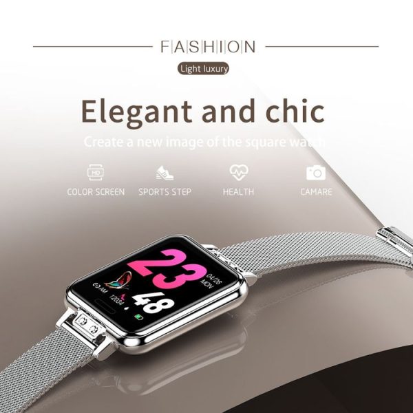 ZL13 1.22 inch Color Screen IP67 Waterproof Smart Watch, Support Sleep Monitor / Heart Rate Monitor / Menstrual Cycle Reminder, Style: Red Leather Strap - Image 5