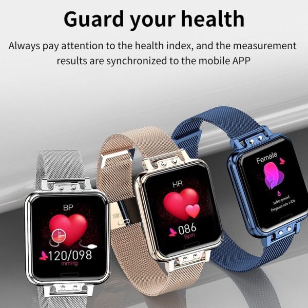 ZL13 1.22 inch Color Screen IP67 Waterproof Smart Watch, Support Sleep Monitor / Heart Rate Monitor / Menstrual Cycle Reminder, Style: Red Leather Strap - Image 9