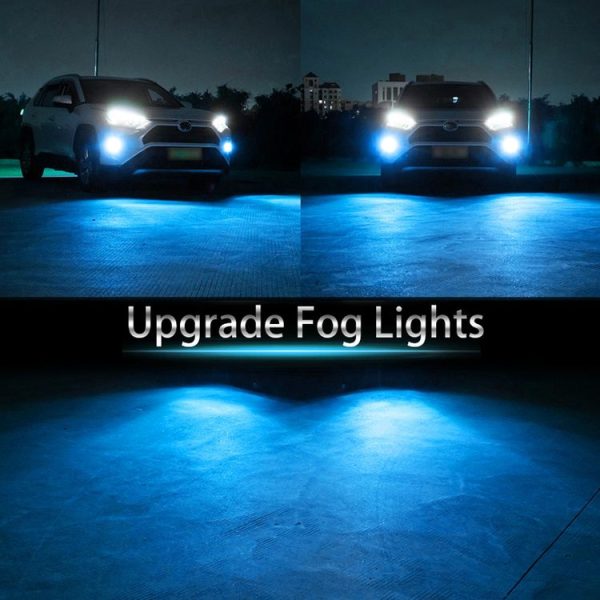 H3 2 PCS DC12-24V / 10.5W Car Double Colors Fog Lights with 24LEDs SMD-3030 & Constant Current, Box Packaging (White Light + Ice Blue Light) - Image 9