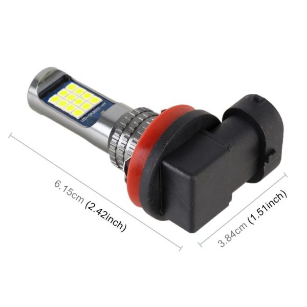 H11 / H8 2 PCS DC12-24V / 8.6W Car Fog Lights with 24LEDs SMD-3030 & Constant Current, Bag Packagin (Lime Light) - Image 3