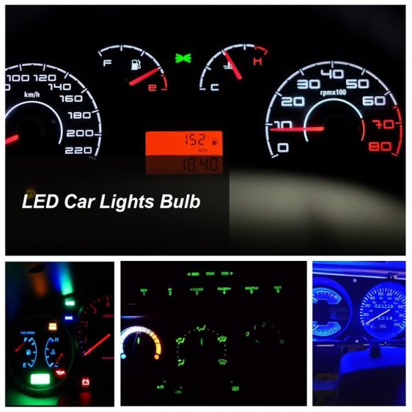 70 PCS T5 / T10 Car Modification LED Indicator Light with T5 / T10 Lamp Holder (Yellow Light) - Image 7