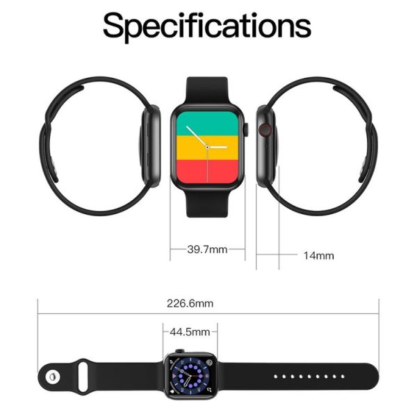 T500+ 1.75 inch IPS Screen IP67 Waterproof Smart Watch, Support Sleep Monitor / Heart Rate Monitor / Bluetooth Call, Style: Sport Button Strap (Blue) - Image 2