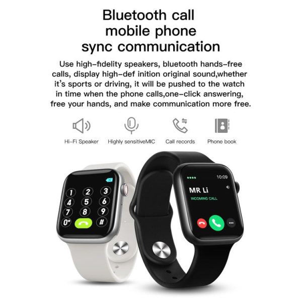 T500+ 1.75 inch IPS Screen IP67 Waterproof Smart Watch, Support Sleep Monitor / Heart Rate Monitor / Bluetooth Call, Style: Sport Button Strap (Blue) - Image 5