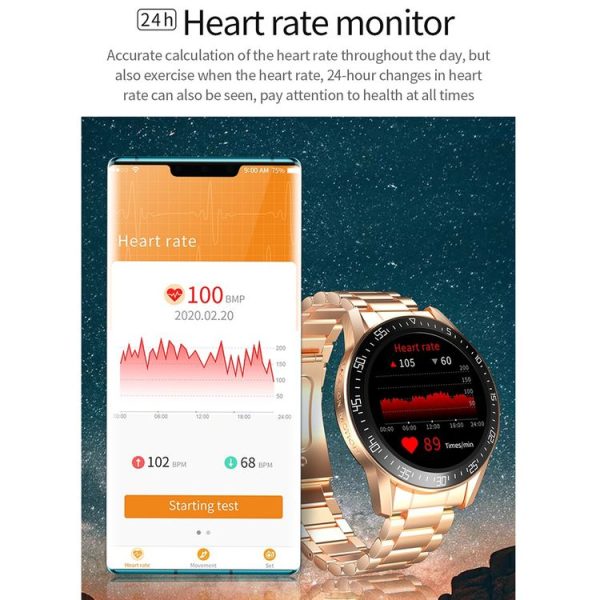 GT3 1.3 inch Full-fit Round Screen Smart Watch, Support Sleep Monitor / Heart Rate Monitor / Temperature Monitoring (Black) - Image 4