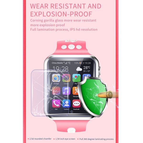 W5 1.54 inch Full-fit Screen Dual Cameras Smart Phone Watch, Support SIM Card / GPS Tracking / Real-time Trajectory / Temperature Monitoring, 1GB+4GB (Black Blue) - Image 12