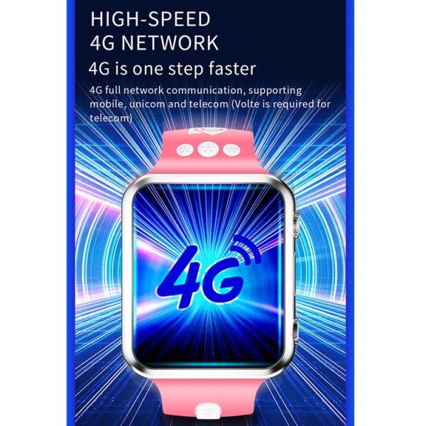 W5 1.54 inch Full-fit Screen Dual Cameras Smart Phone Watch, Support SIM Card / GPS Tracking / Real-time Trajectory / Temperature Monitoring, 1GB+4GB (Black Blue) - Image 4