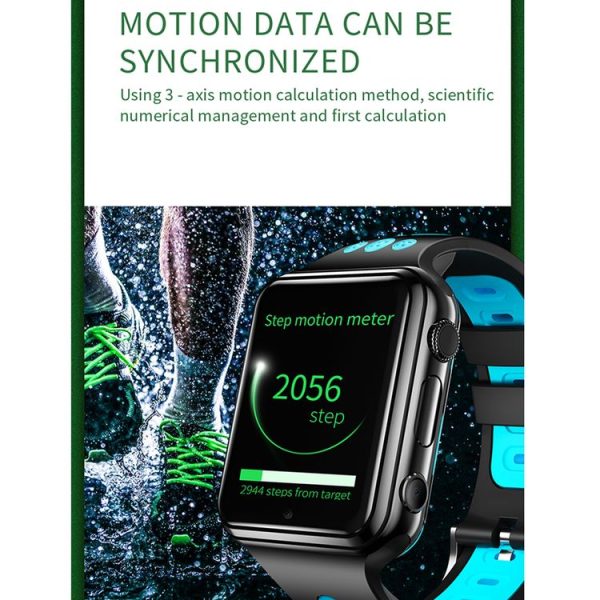 W5 1.54 inch Full-fit Screen Dual Cameras Smart Phone Watch, Support SIM Card / GPS Tracking / Real-time Trajectory / Temperature Monitoring, 1GB+4GB (Black Blue) - Image 6