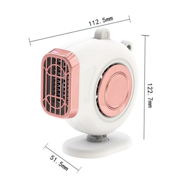 Portable Car Dashboard Electric Heater Winter Defroster, Voltage: 12V (White) - Image 2