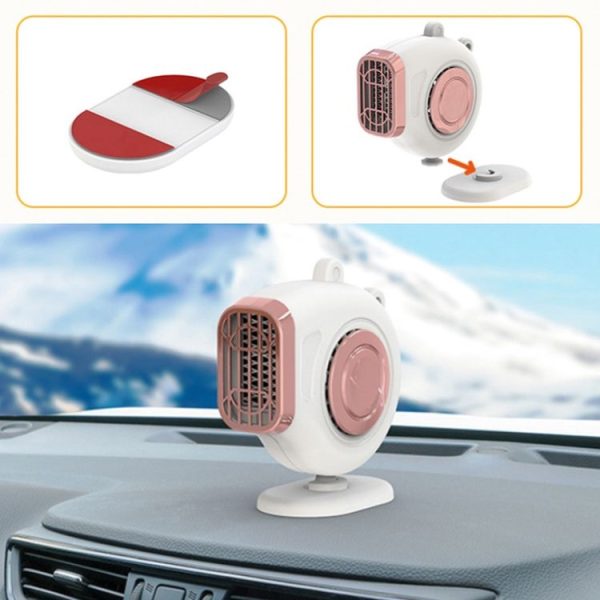 Portable Car Dashboard Electric Heater Winter Defroster, Voltage: 12V (White) - Image 6