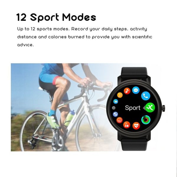 Mibro Air 1.3 inch TFT Color Touch Screen Smart Watch, IP68 Waterproof with Silicone Watchband, Support 12 Sport Modes / Heart Rate Monitoring / Sleep Monitor (Black) - Image 8