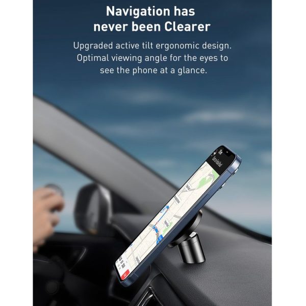 Baseus SULD-01 Car Dashboard Air Outlet Magnetic Mobile Phone Bracket Holder (Black) - Image 11