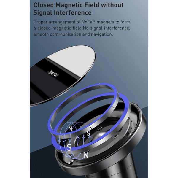 Baseus SULD-01 Car Dashboard Air Outlet Magnetic Mobile Phone Bracket Holder (Black) - Image 12