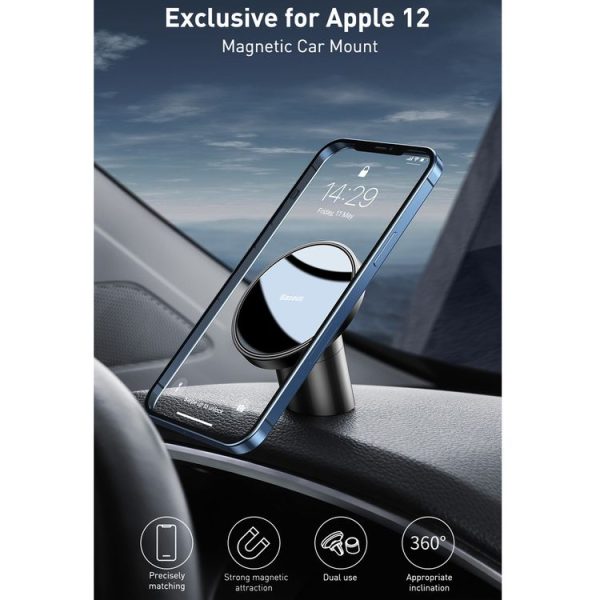 Baseus SULD-01 Car Dashboard Air Outlet Magnetic Mobile Phone Bracket Holder (Black) - Image 4
