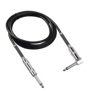 TC048SL 6.35mm Plug Straight to Elbow Electric Guitar Audio Cable, Cable Length: 3m