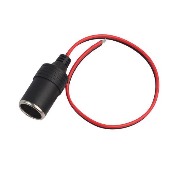 3360 12-24V 10A DIY Soldered Cigarette Lighter Charger Female Plug Socket, Cable Length: 30cm