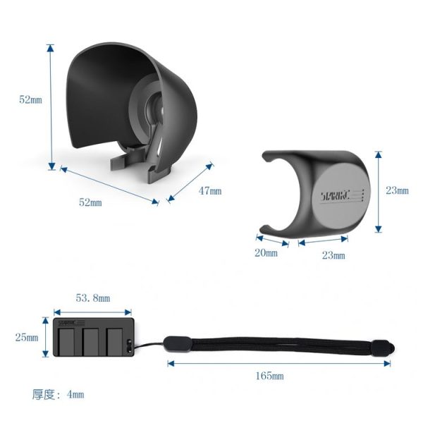 STARTRC 1108888 3 PCS / Set Multi-function Sunshade Lens Protective Cover Storage Board Set for DJI OSMO Pocket 2 (Black) - Image 3