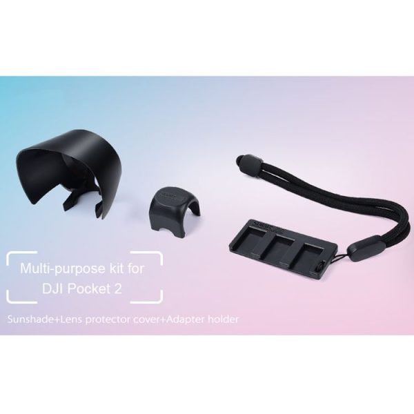 STARTRC 1108888 3 PCS / Set Multi-function Sunshade Lens Protective Cover Storage Board Set for DJI OSMO Pocket 2 (Black) - Image 5
