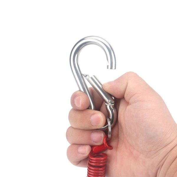 RV Trailer Spring Safety Rope Breakaway Cable, Safety Buckle Size: M10 x 100mm (Orange) - Image 7