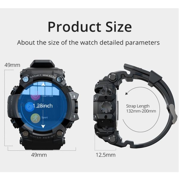 Lokmat ATTACK 1.28 inch TFT LCD Screen Smart Watch, Support Sleep Monitor / Heart Rate Monitor / Blood Pressure Monitor (Denim Blue) - Image 3