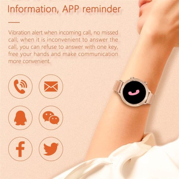 Lokmat M3 1.1 inch IPS Screen Smart Watch, Support Sleep Monitor / Heart Rate Monitor / Menstrual Period Prediction (Black) - Image 6