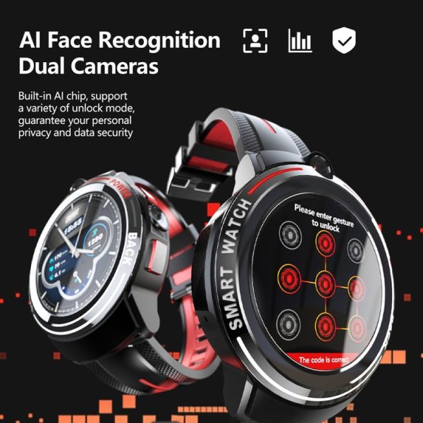 Lokmat APPLLP 3 1.39 inch AMOLED Screen Dual Cameras Smart Watch, Support Video Call / Heart Rate Monitor / Music Play, 3G+32GB (Black) - Image 4