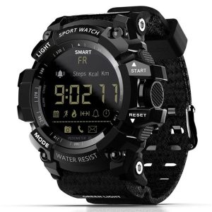 Lokmat MK16 LCD Screen 50m Waterproof Smart Watch, Support Information Reminder / Remote Camera / Walking Motion Monitor (Black)