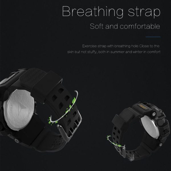 Lokmat MK16 LCD Screen 50m Waterproof Smart Watch, Support Information Reminder / Remote Camera / Walking Motion Monitor (Black) - Image 12