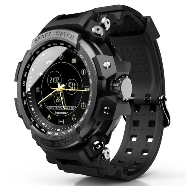 Lokmat MK28 1.4 inch FSTN Screen IP68 Waterproof Smart Watch, Support Information Reminder / Remote Camera / Sport Record (Black)