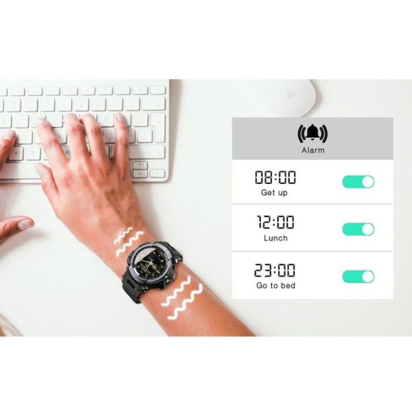 Lokmat MK28 1.4 inch FSTN Screen IP68 Waterproof Smart Watch, Support Information Reminder / Remote Camera / Sport Record (Black) - Image 10