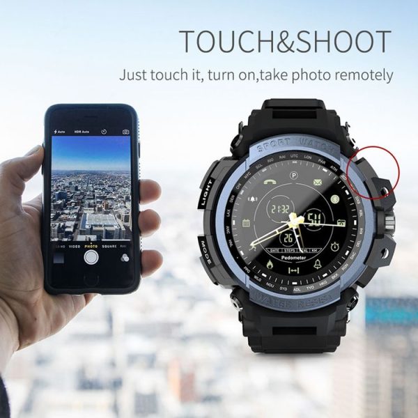 Lokmat MK28 1.4 inch FSTN Screen IP68 Waterproof Smart Watch, Support Information Reminder / Remote Camera / Sport Record (Black) - Image 8