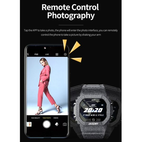 Lokmat OCEAN 1.14 inch TFT Touch Screen IP68 Waterproof Smart Watch, Support Information Reminder / Sleep Monitor / Sport Record (Wine Red) - Image 13