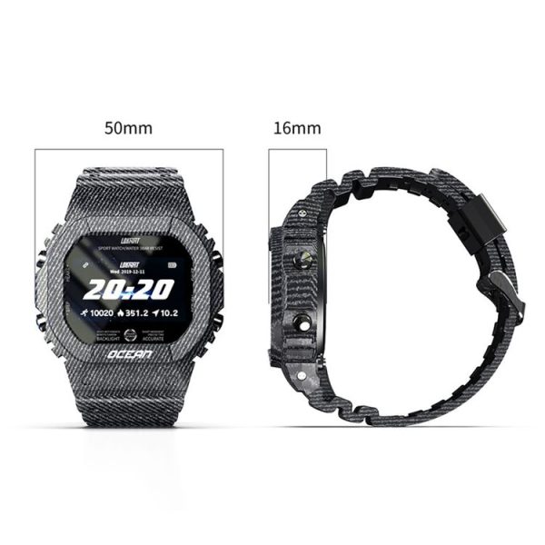 Lokmat OCEAN 1.14 inch TFT Touch Screen IP68 Waterproof Smart Watch, Support Information Reminder / Sleep Monitor / Sport Record (Wine Red) - Image 3