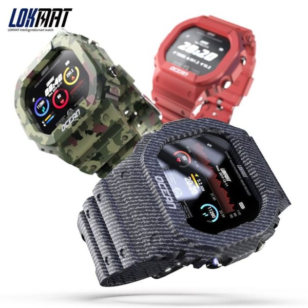 Lokmat OCEAN 1.14 inch TFT Touch Screen IP68 Waterproof Smart Watch, Support Information Reminder / Sleep Monitor / Sport Record (Wine Red) - Image 8