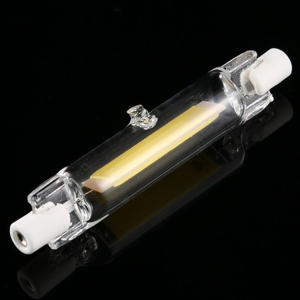 R7S 110V 5W 78mm COB LED Bulb Glass Tube Replacement Halogen Lamp Spot Light (4000K Natural White Light)