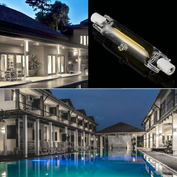 R7S 110V 5W 78mm COB LED Bulb Glass Tube Replacement Halogen Lamp Spot Light (4000K Natural White Light) - Image 4