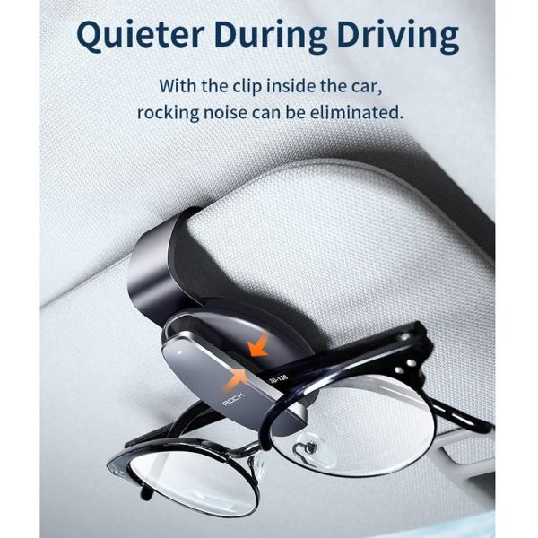ROCK Car Glasses Clip Holder for Sun Visor (Black) - Image 12