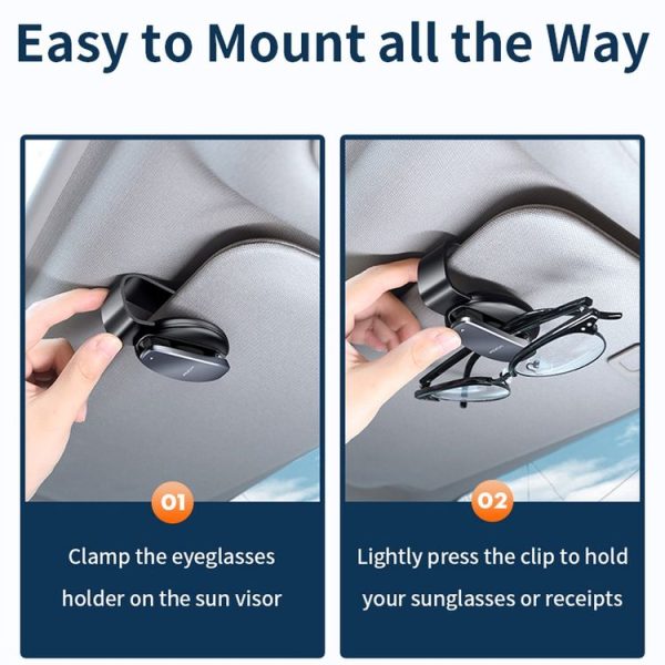 ROCK Car Glasses Clip Holder for Sun Visor (Black) - Image 13